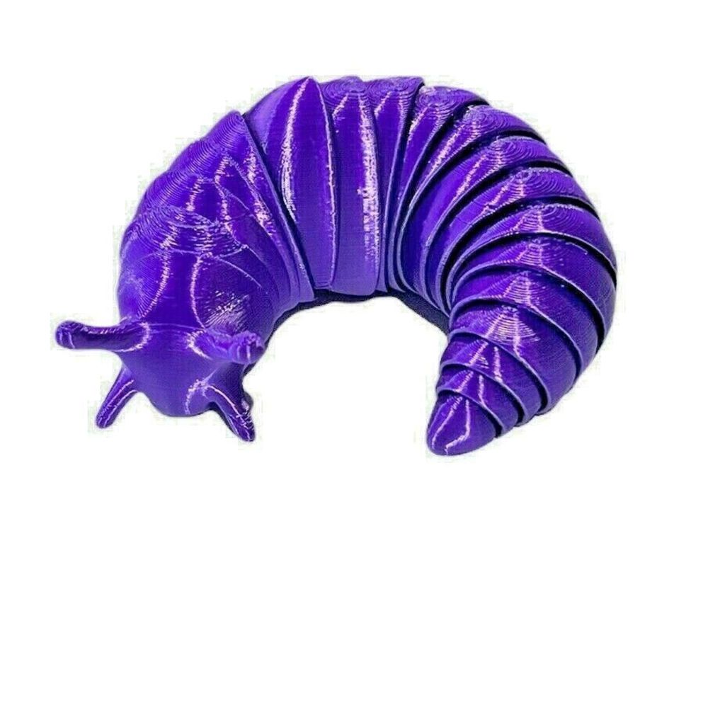 COPY - 3D Printed Articulated Fidget Purple Slug Toy Desk Accessory Stress Reli…